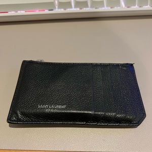 YSL card pouch in black